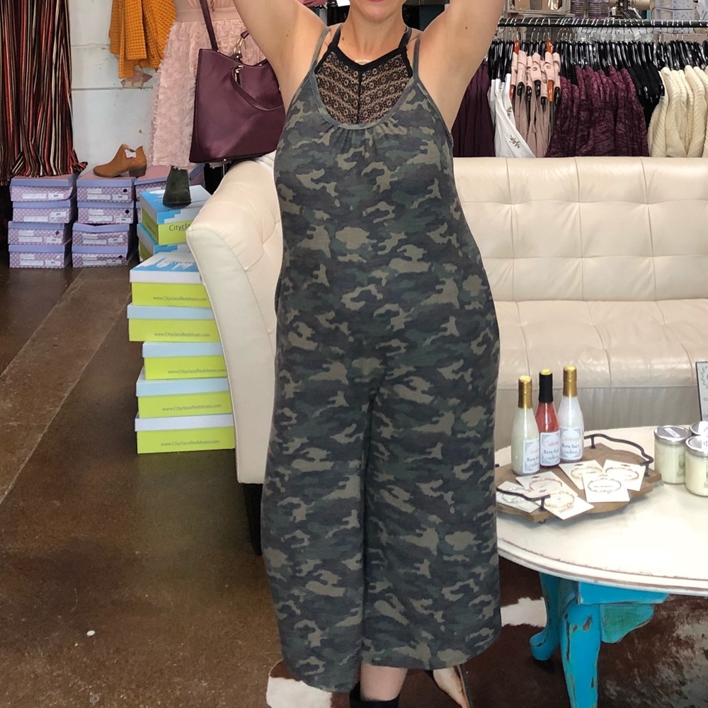 Camo knit jumpsuit